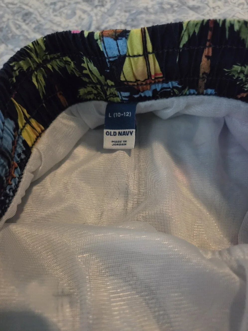 Boy’s Tropical Floral Black Swim Shorts